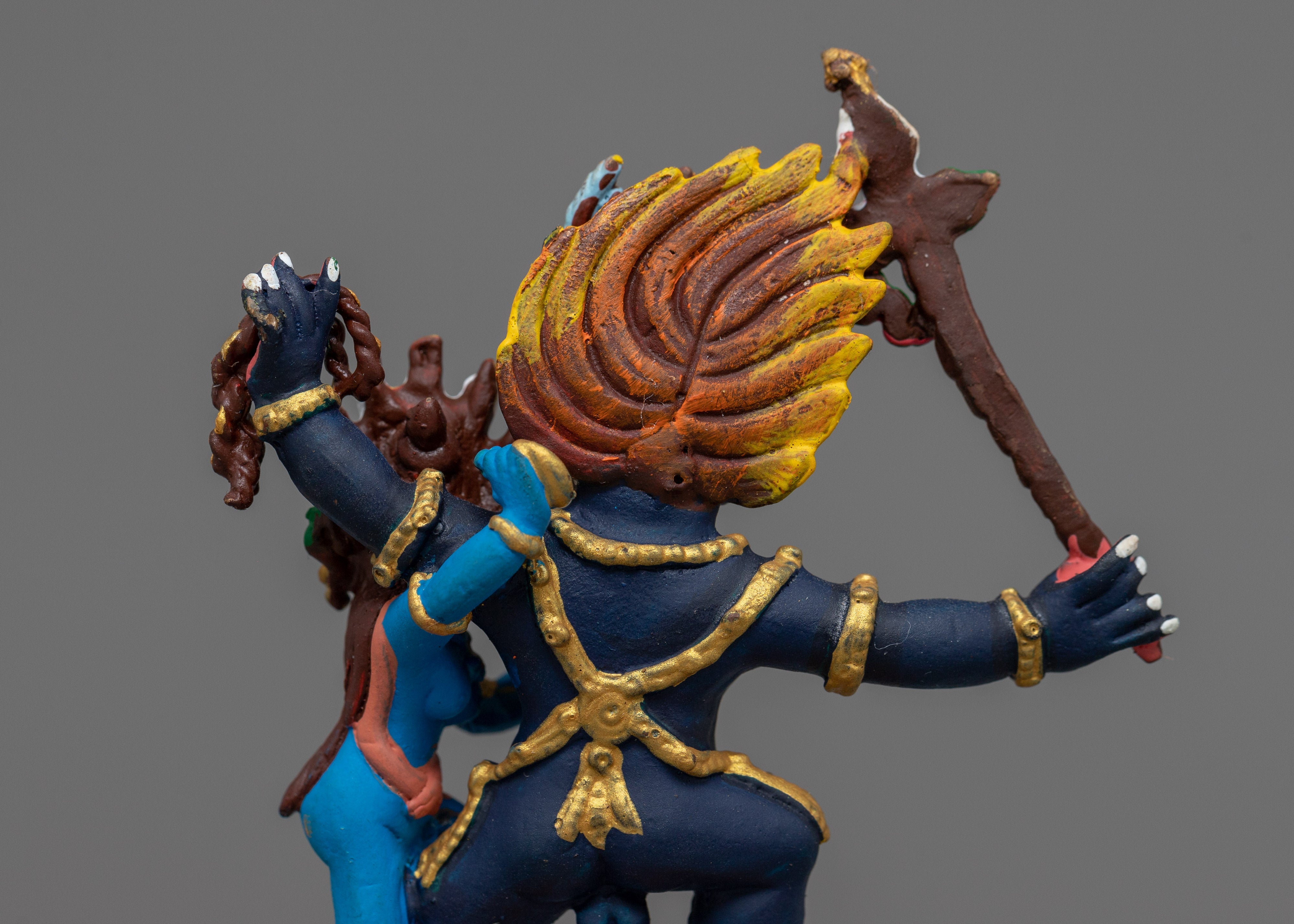 Miniature Yamantaka Statue | Colorful Mini Sculpture