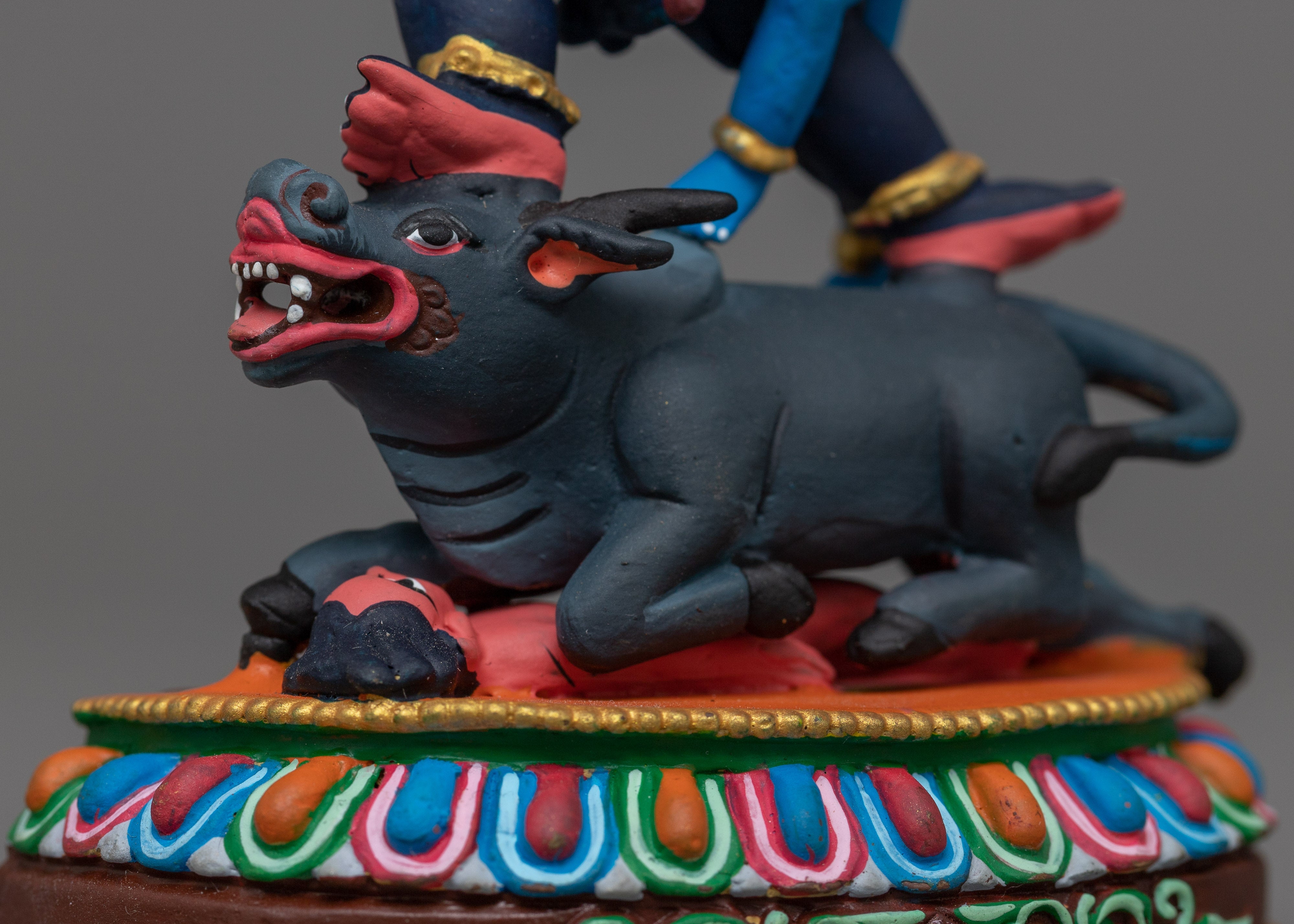 Miniature Yamantaka Statue | Colorful Mini Sculpture