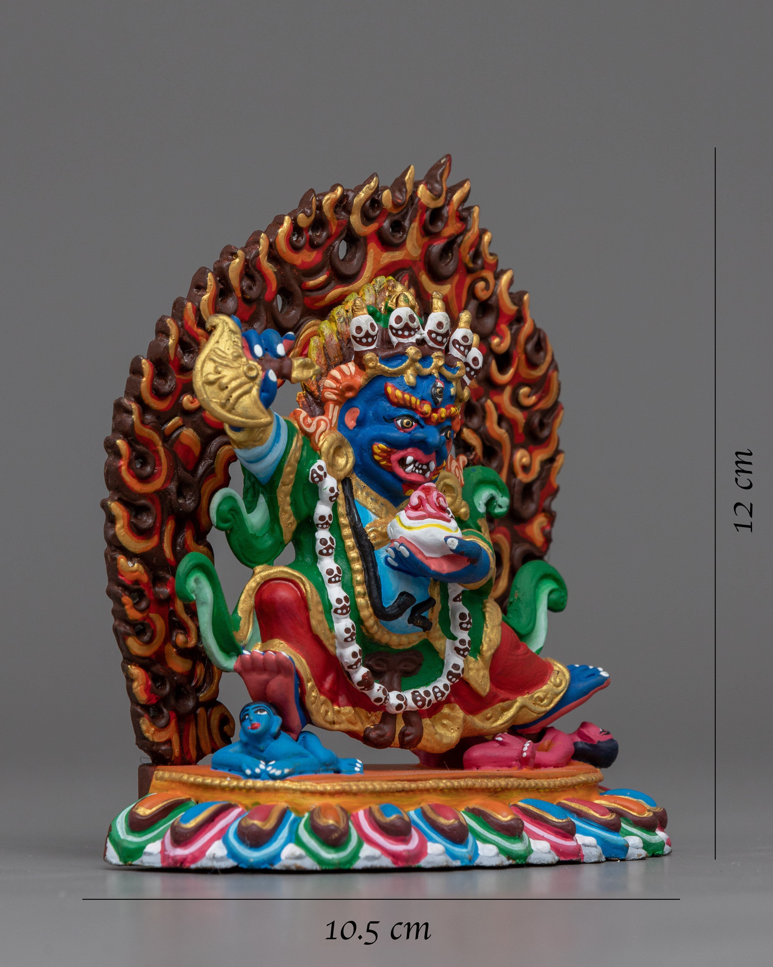Machine Made Mahakala Bernagchen Sculpture | Guardian Deity of Protection and Power
