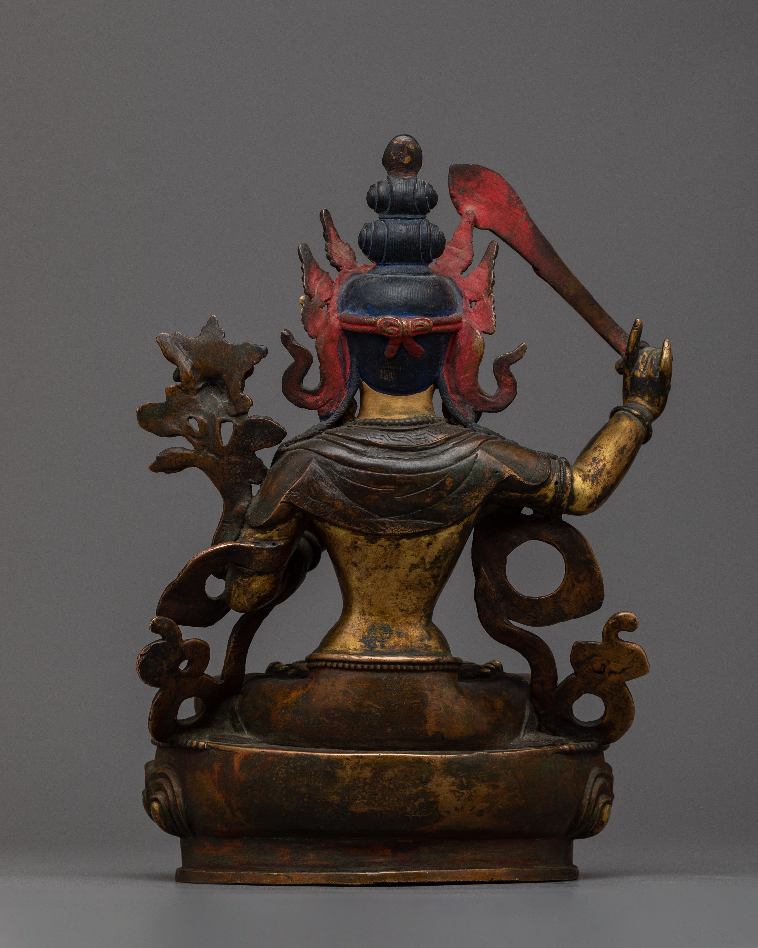 Antique Manjushri Statue | Time-Honored Symbol of Wisdom and Insigh