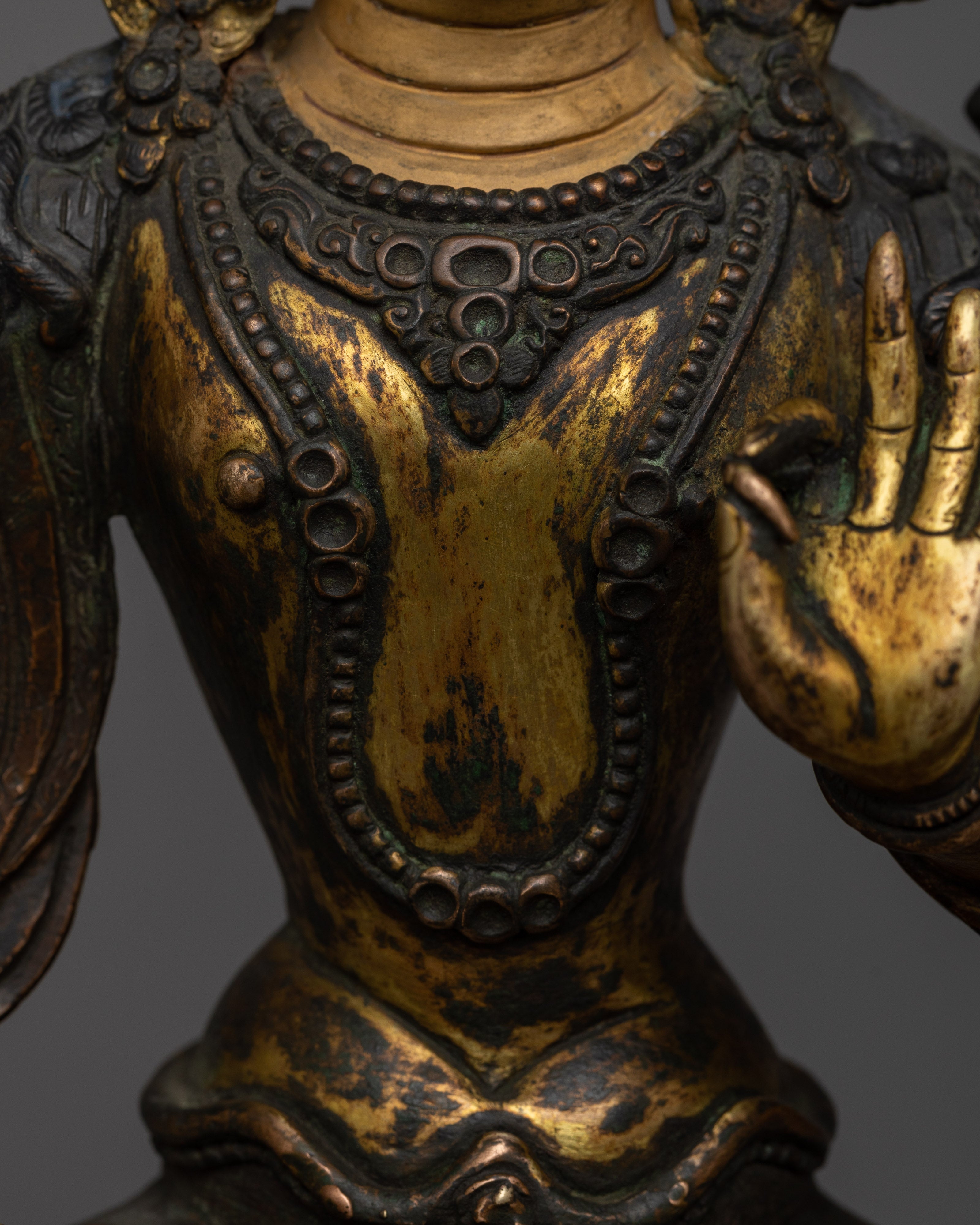 Antique Manjushri Statue | Time-Honored Symbol of Wisdom and Insigh