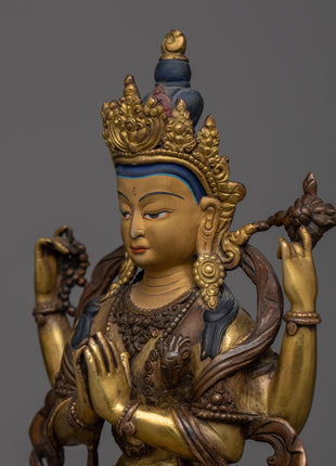 Antique Chenresig Statue | Preserving Ancient Teachings of Wisdom