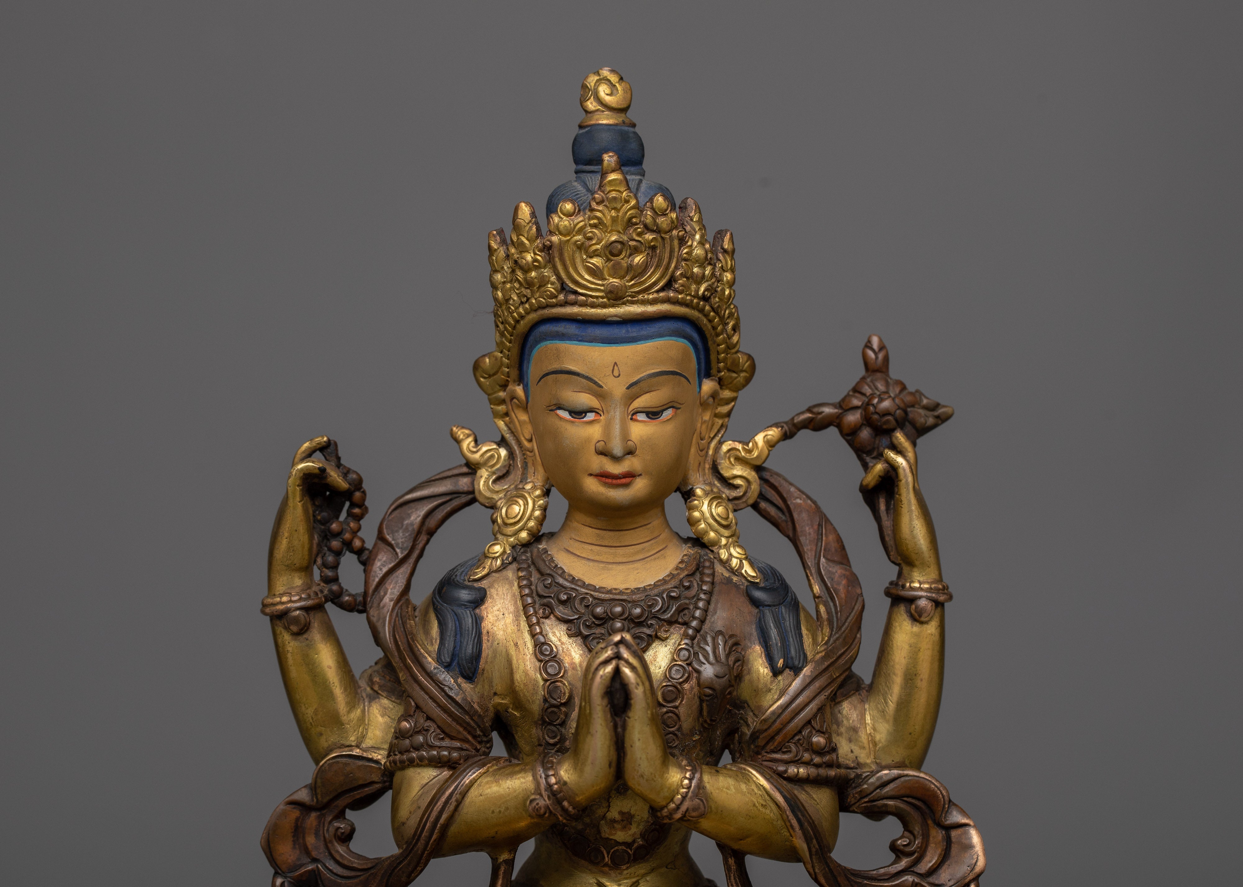 Antique Chenresig Statue | Preserving Ancient Teachings of Wisdom