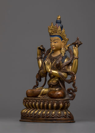 Antique Chenresig Statue | Preserving Ancient Teachings of Wisdom
