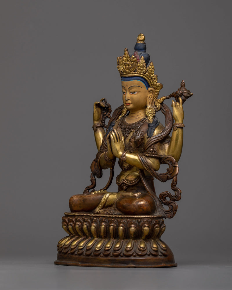 Antique Chenresig Statue | Preserving Ancient Teachings of Wisdom