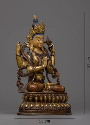 Antique Chenresig Statue | Preserving Ancient Teachings of Wisdom