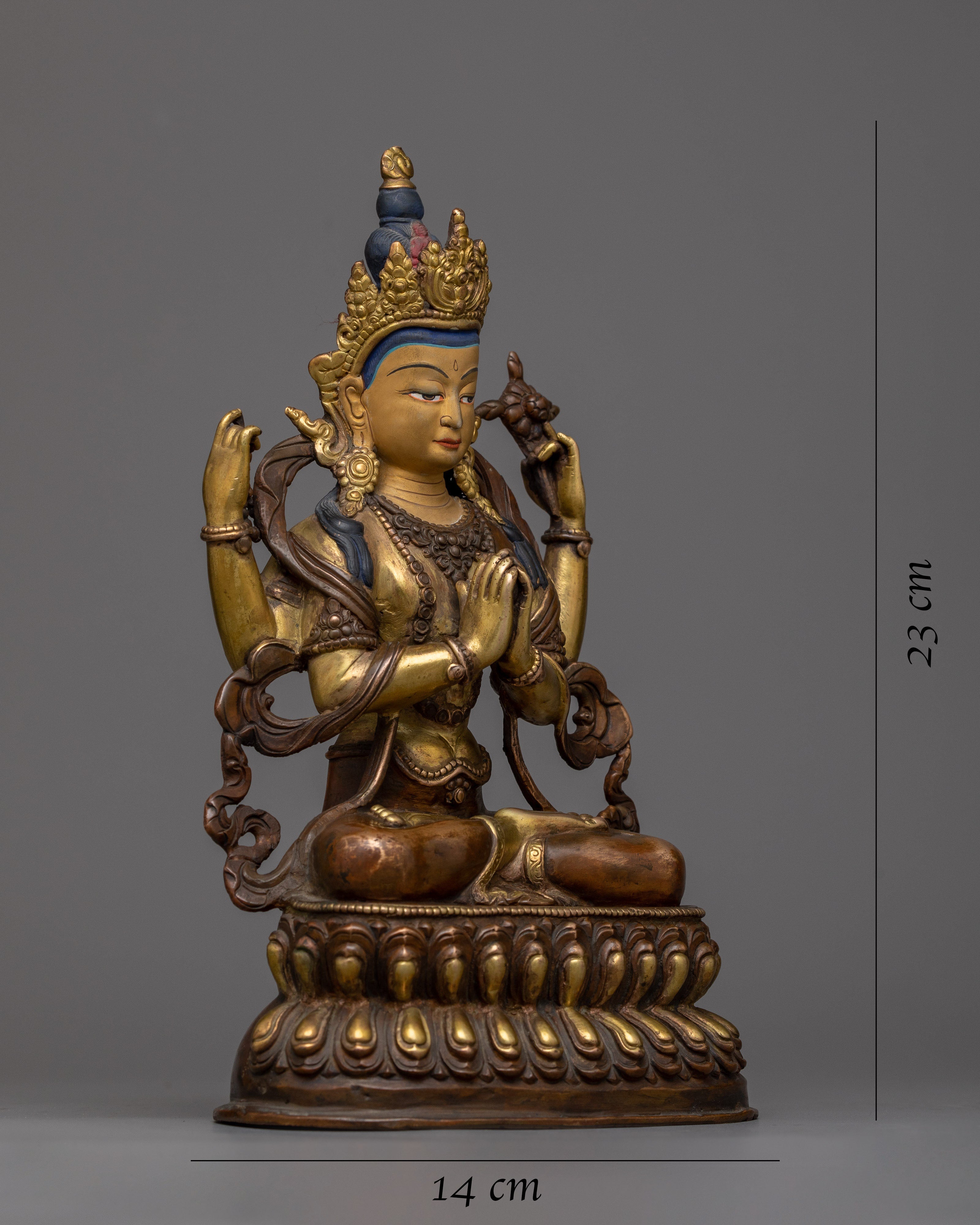 Antique Chenresig Statue | Preserving Ancient Teachings of Wisdom