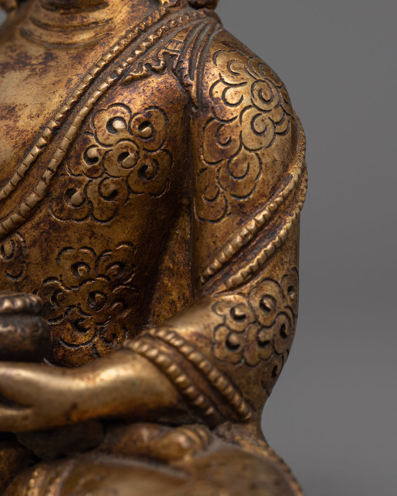 Dragon Carved Shakyamuni Buddha Statue | Blending Myth and Enlightenment