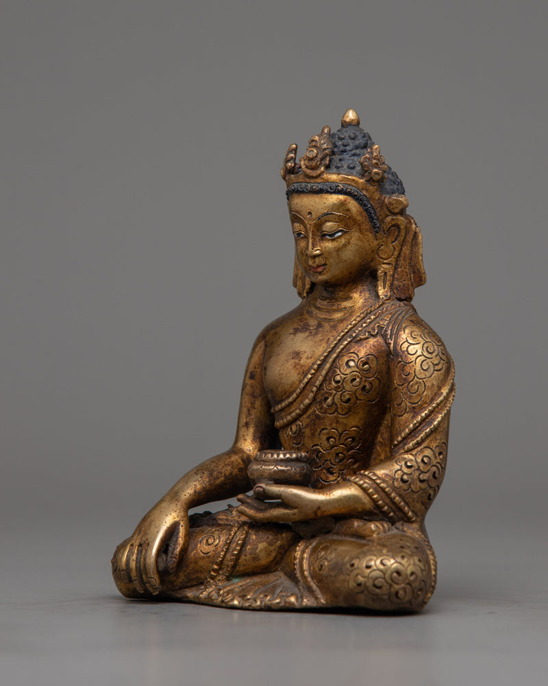 Dragon Carved Shakyamuni Buddha Statue | Blending Myth and Enlightenment