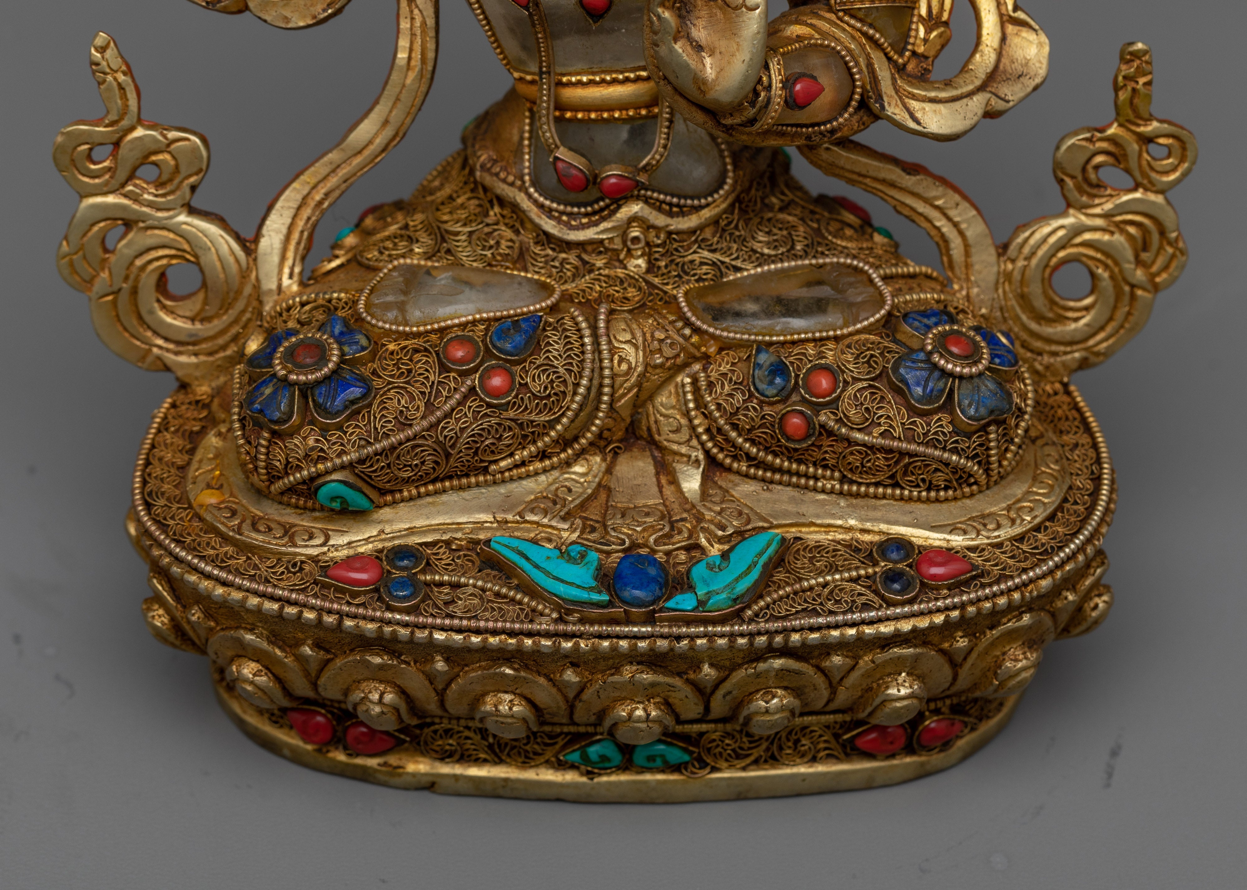 Crystal Manjushri Sadhana Statue | Masterpiece of Buddhist Art for Devotion