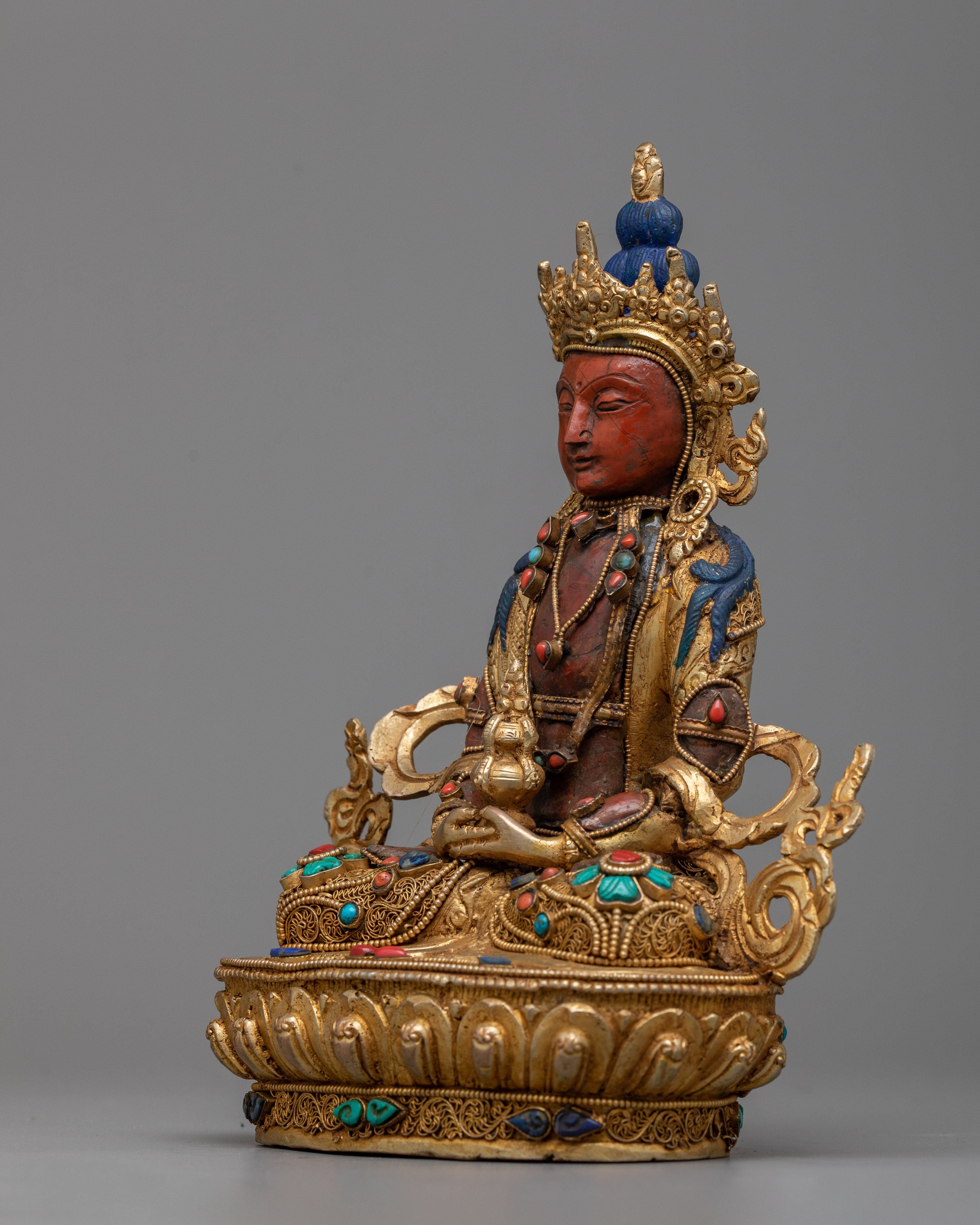 Buddha Amitayus Mantra Practice Statue | Tibetan Buddhism Symbol of Endless Life