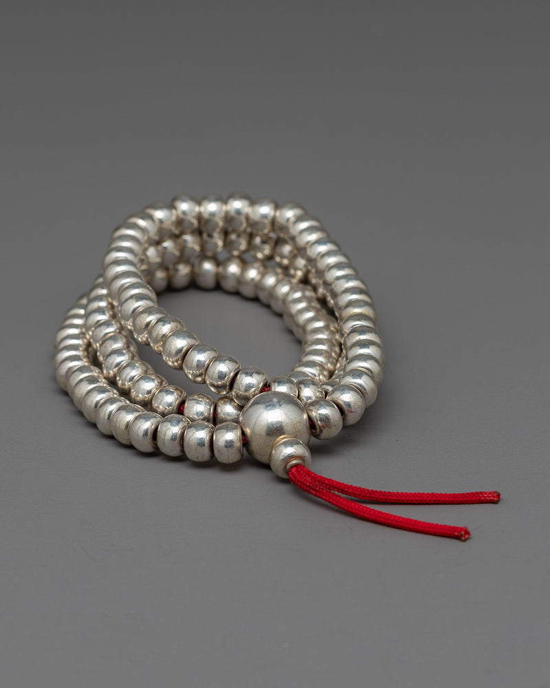 Silver Prayer Beads For Buddhist | Enhance Your Meditation Practice