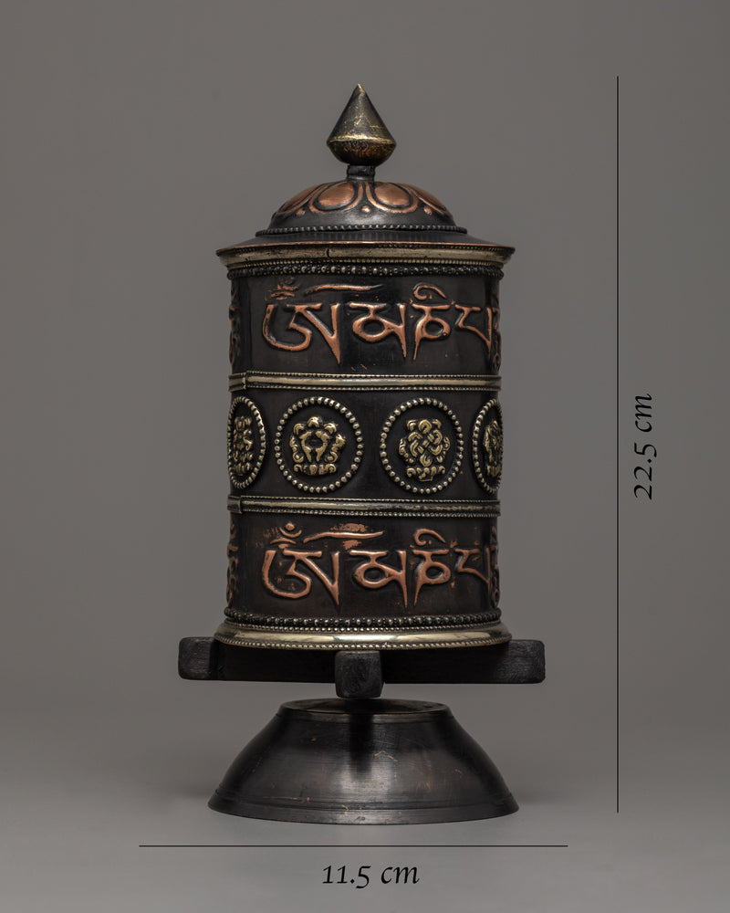 Buddhist Single Prayer Wheel | Perfect for Personal Meditation and Peace
