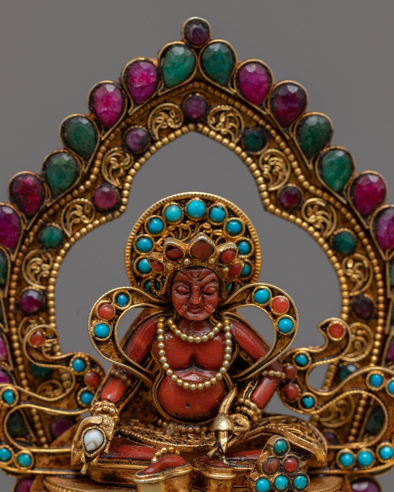 Buddhist Wealth Deity Dzambala Statue | A Harmonious Blend of Prosperity and Compassion