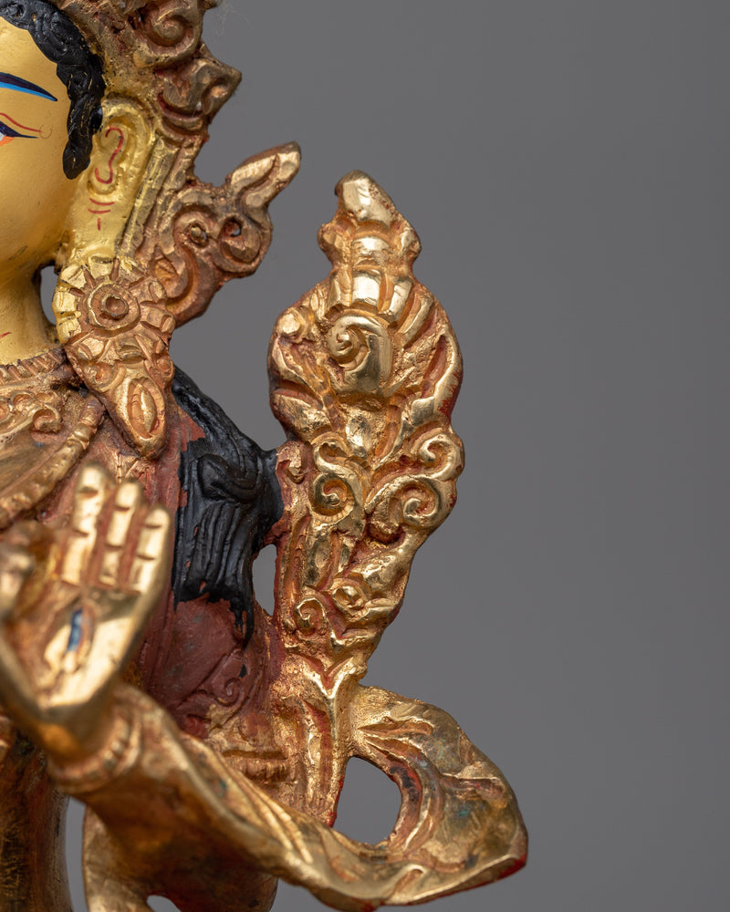 White Tara Copper Statue | Serene Meditation Space Art