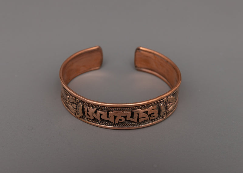 Tibetan Copper Bracelet Cuff | Durable Accessory for Everyday Wear