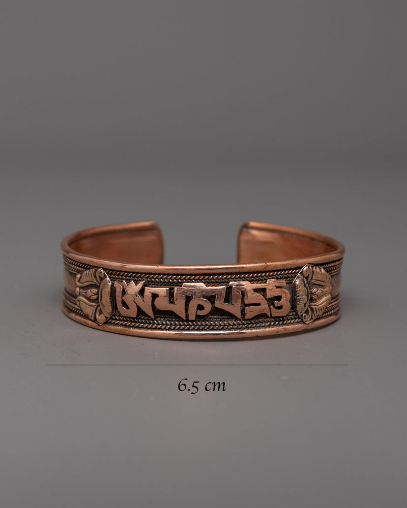 Tibetan Copper Bracelet Cuff | Durable Accessory for Everyday Wear