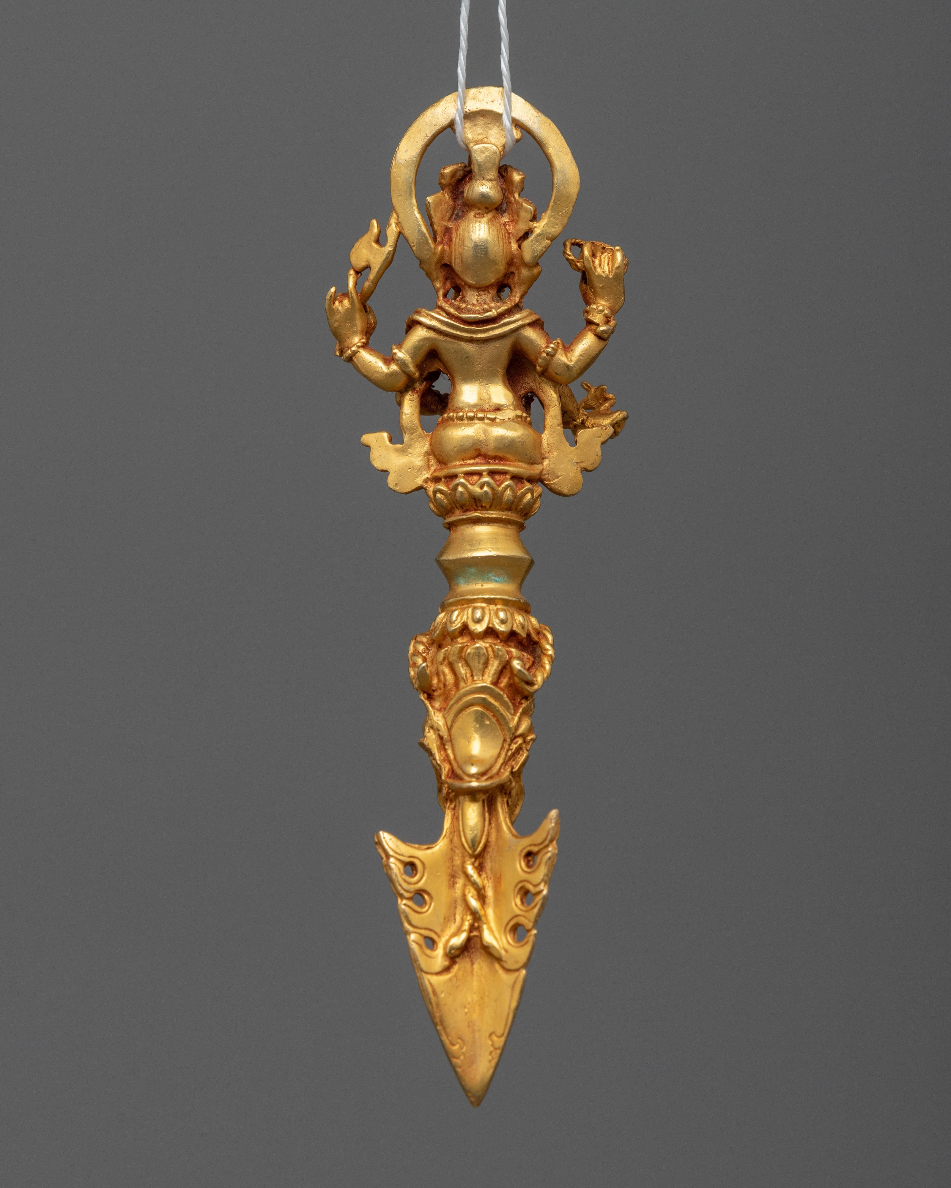 Gold Phurba Dagger |  Symbol of Spiritual Power and Ritualistic Grace