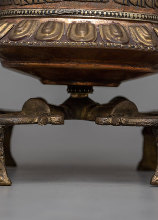 Stand Copper Prayer Wheel | Unique Buddhist Artifact for Serenity and Devotion