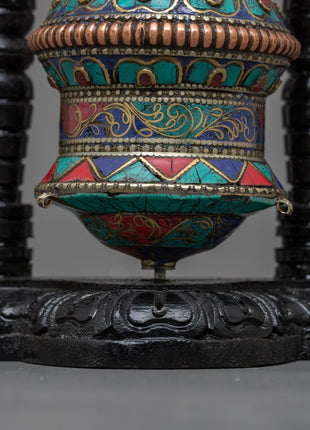 Stand Prayer Wheel | Spin for Peace and Enlightenment