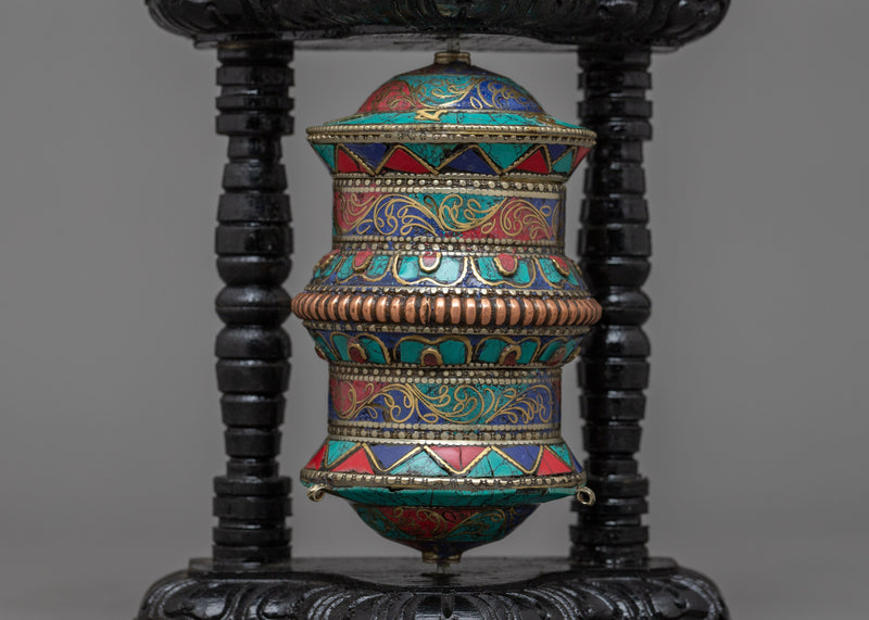 Stand Prayer Wheel | Spin for Peace and Enlightenment