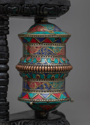 Stand Prayer Wheel | Spin for Peace and Enlightenment