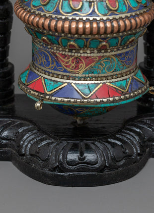 Stand Prayer Wheel | Spin for Peace and Enlightenment