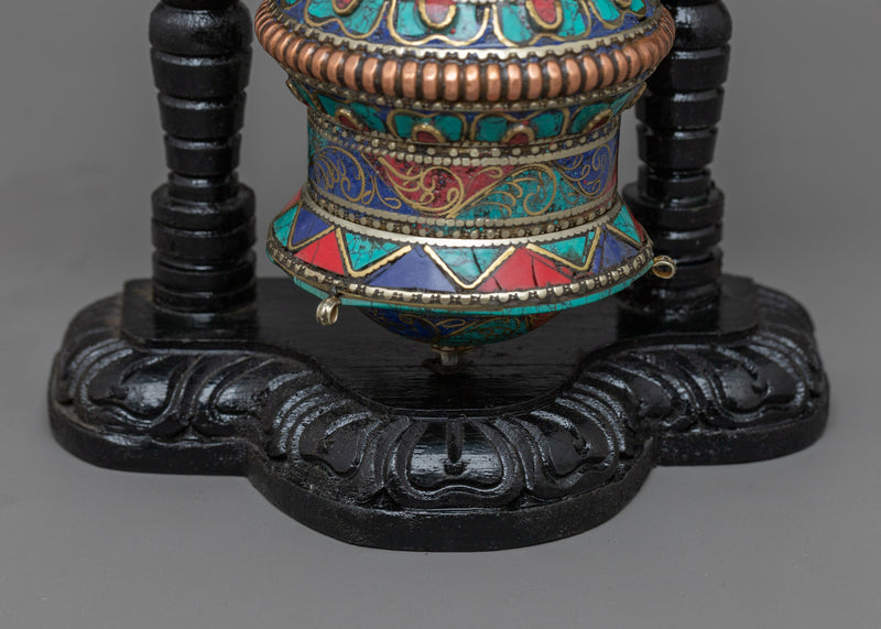 Stand Prayer Wheel | Spin for Peace and Enlightenment