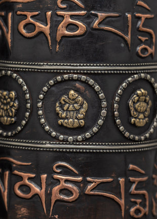 Wooden Frame Prayer Wheel | Tibetan Mantra Wheel for Your Altar