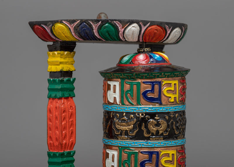 Two Rows Mantra Prayer Wheel | Portable and Powerful Spiritual Tool
