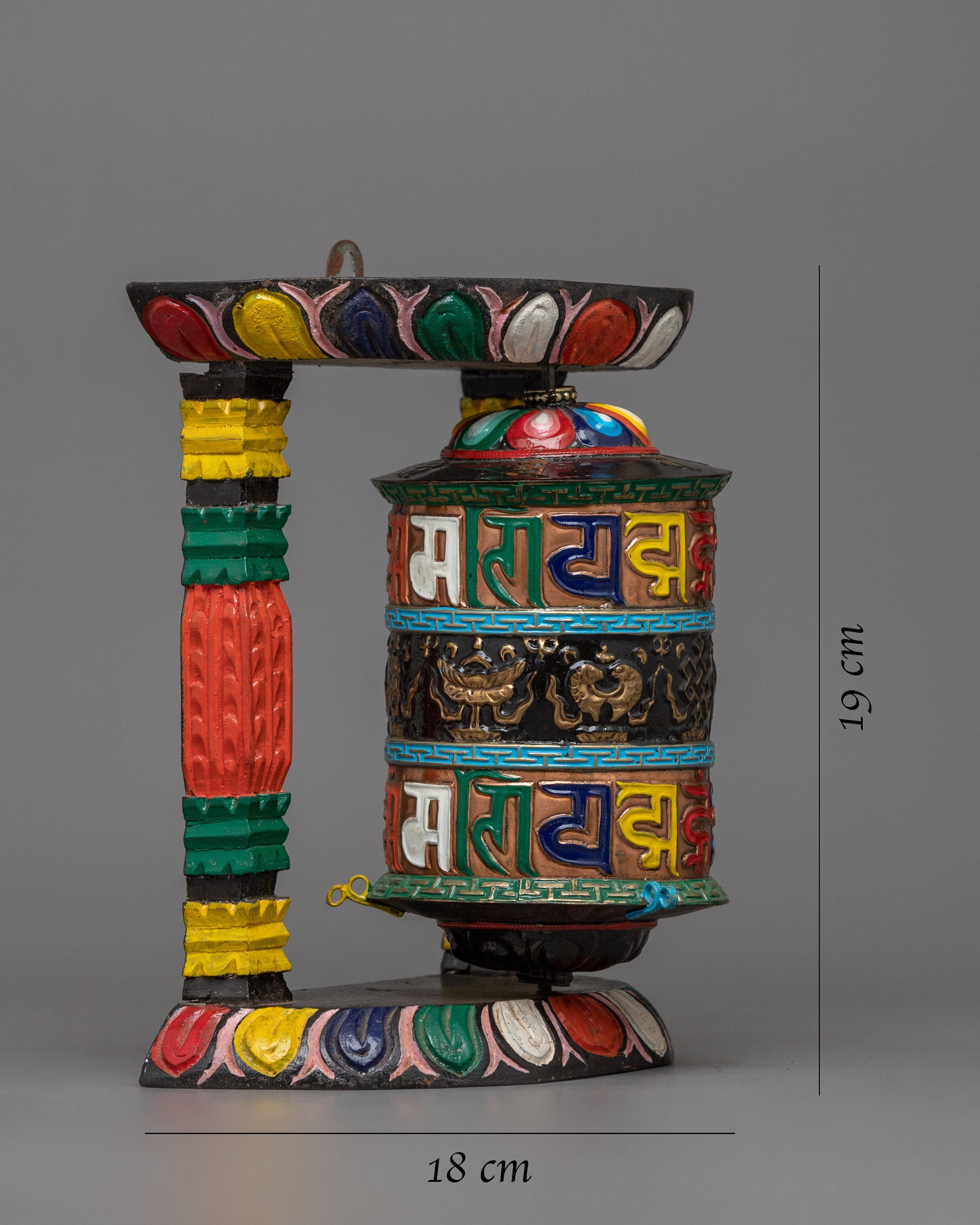 Two Rows Mantra Prayer Wheel | Portable and Powerful Spiritual Tool