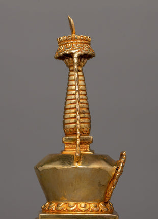 Gold-Adorned Buddha Stupa | Enhance Your Meditation