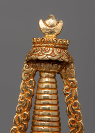 Gold-Adorned Buddha Stupa | Enhance Your Meditation
