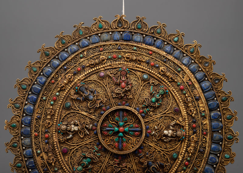 Vajra Round Buddhist Mandala | Tibetan Design for Serene Spaces