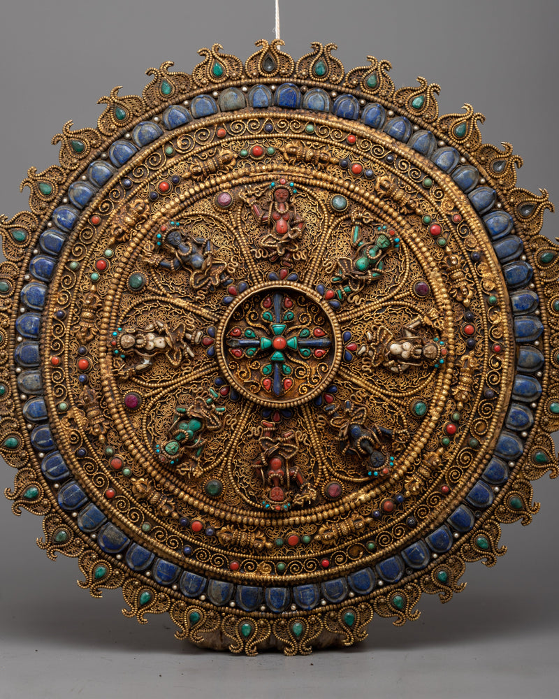 Vajra Round Buddhist Mandala | Tibetan Design for Serene Spaces