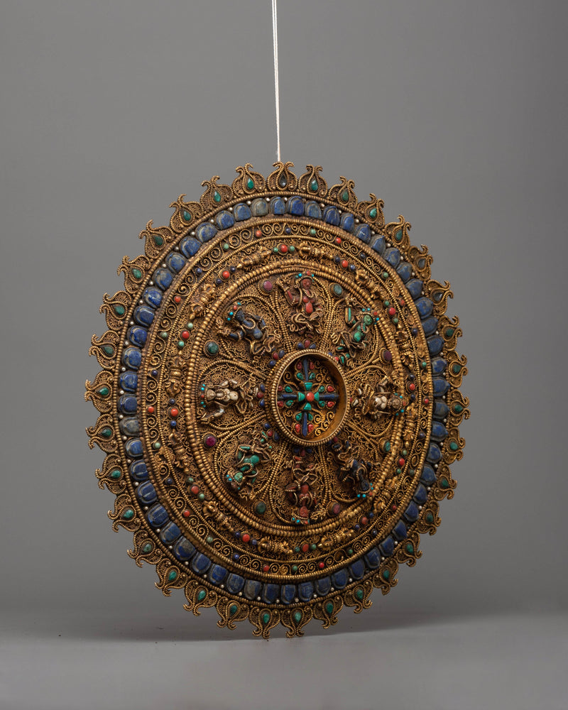 Vajra Round Buddhist Mandala | Tibetan Design for Serene Spaces