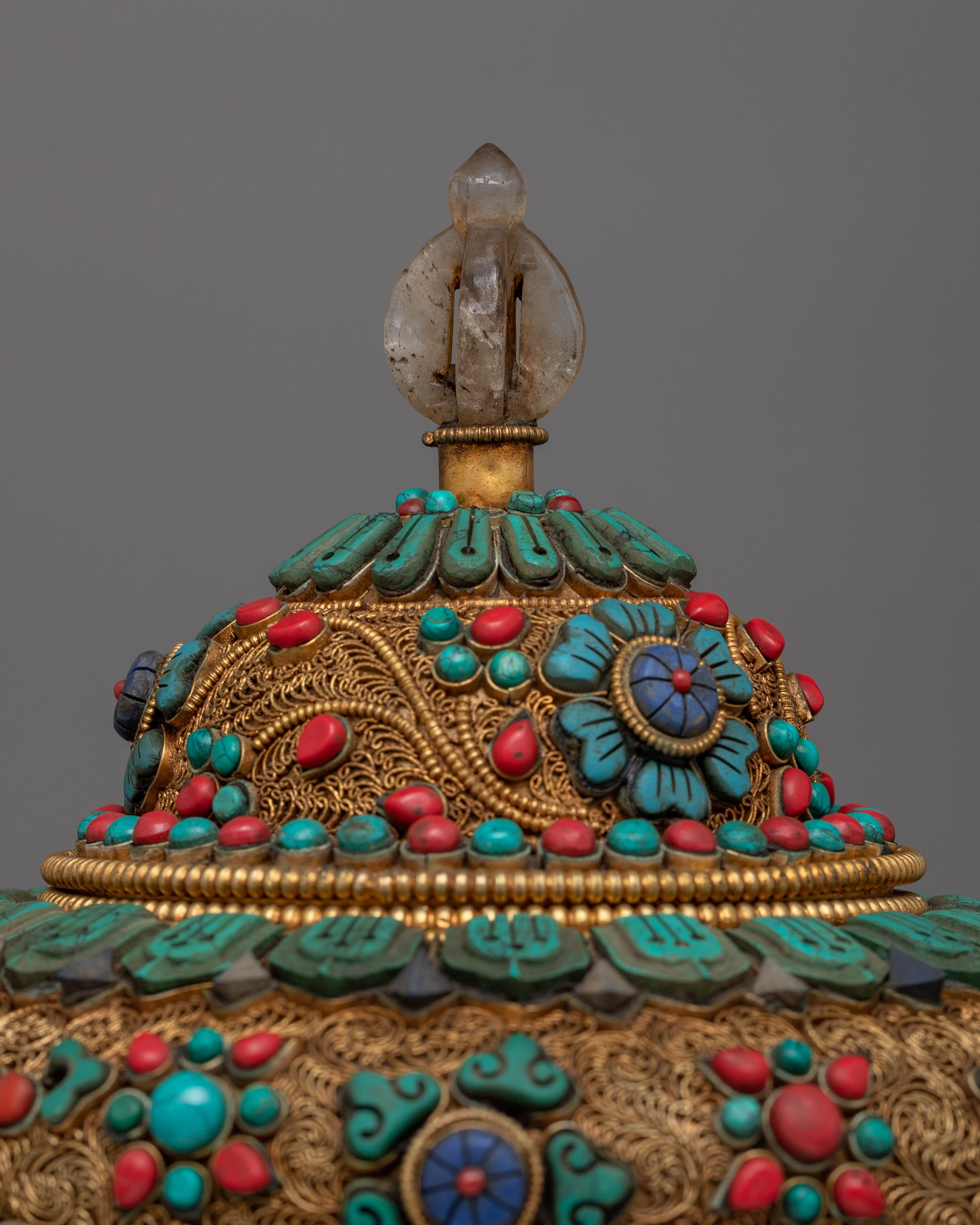 24k Gold Plated Buddhist Rice Pot | For Sacred Offerings and Ceremonies