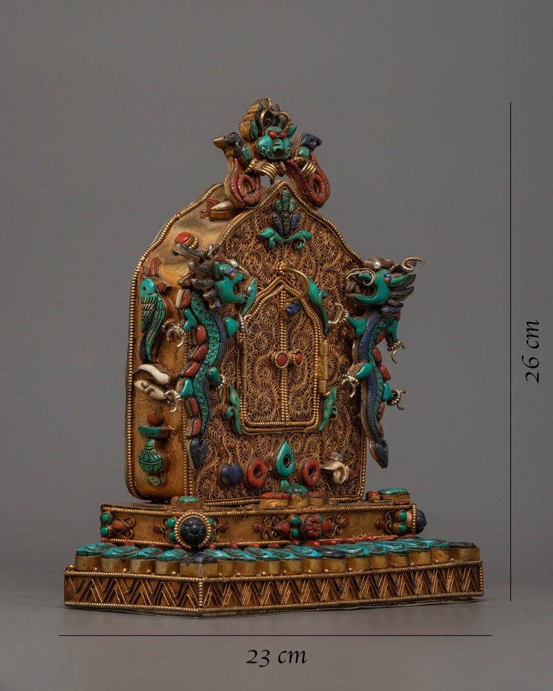 Buddhist Green Tara Ghau Box |  Preserving Tibetan Devotional Practices