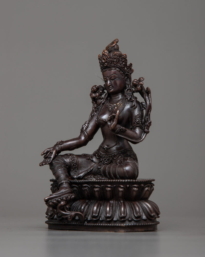 Green Tara Machine Made Statue | Elevate Your Sacred Space with Tara's Tranquil Energy