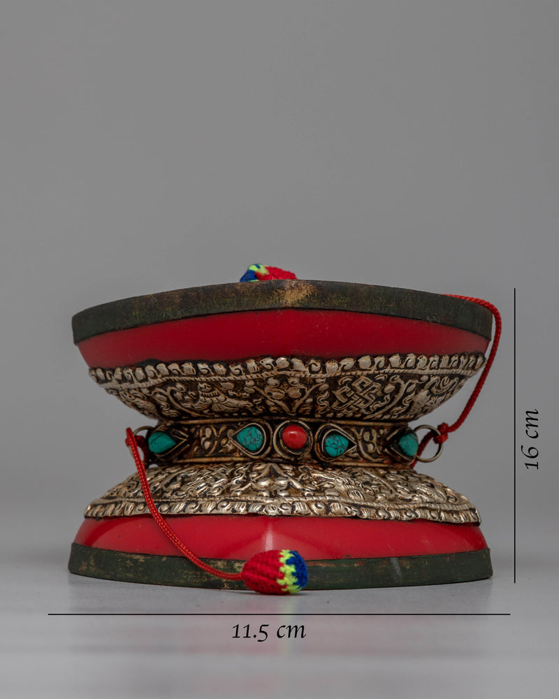 Chod Damaru Drum | Ritual Instrument for Buddhist Ceremonies