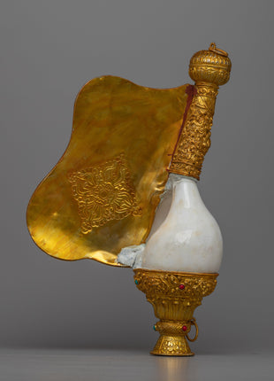 Spiritual Gold Shankha | Unique Decorative Piece