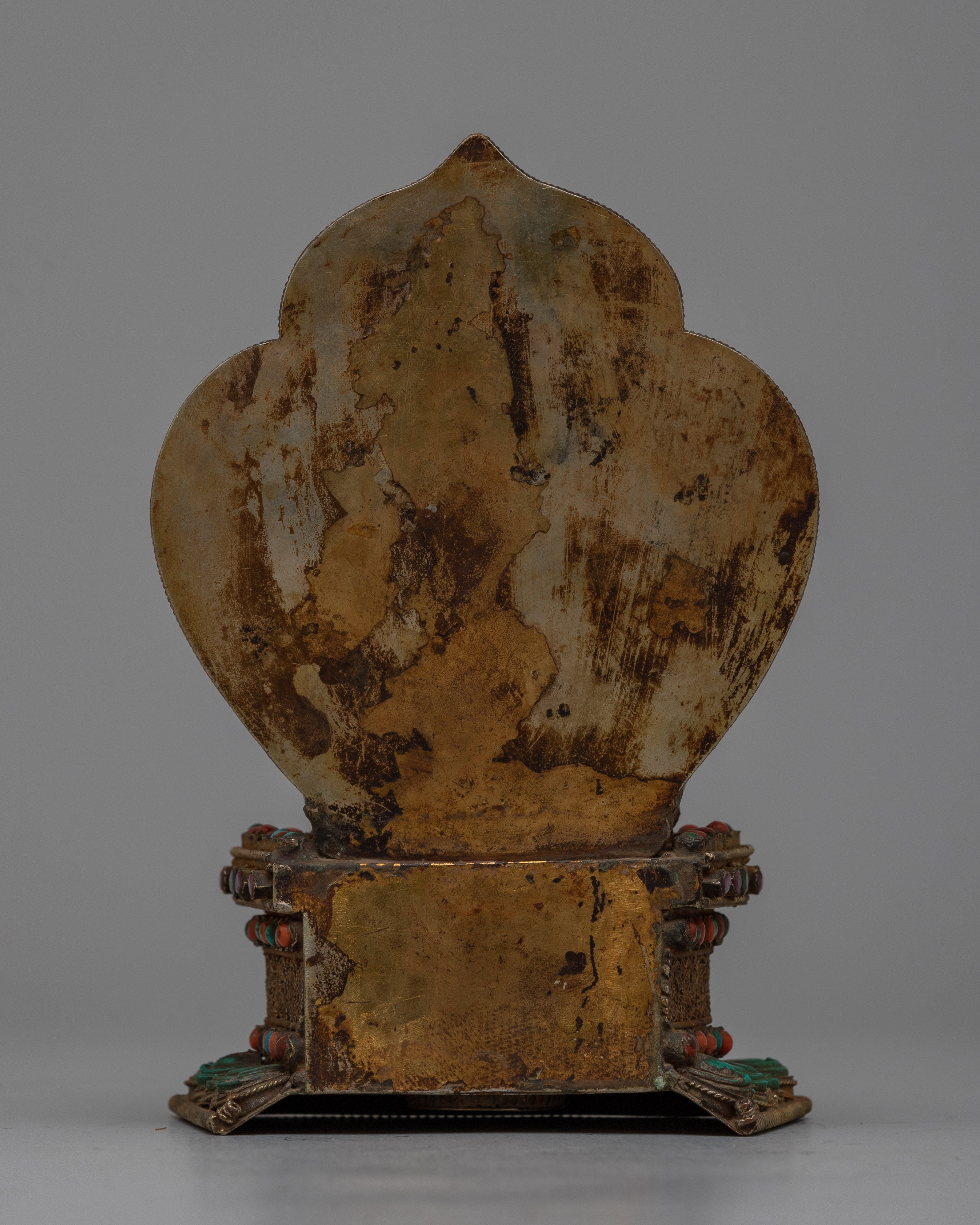 Coral Stone Chenresig Statue | Symbolizing Compassion and Loving-Kindness