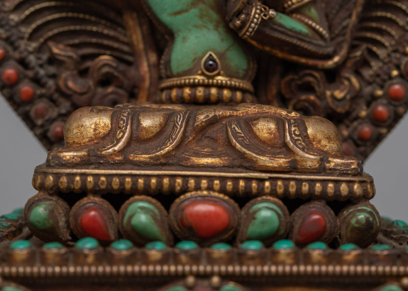 Green Turquoise Manjushri Statue | Inspiring Intellectual and Spiritual Growth