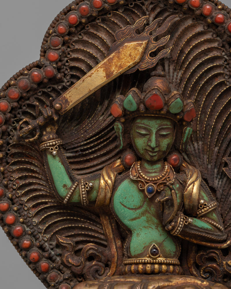 Green Turquoise Manjushri Statue | Inspiring Intellectual and Spiritual Growth