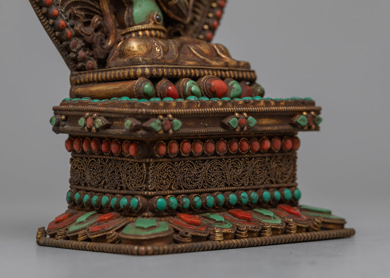 Green Turquoise Manjushri Statue | Inspiring Intellectual and Spiritual Growth