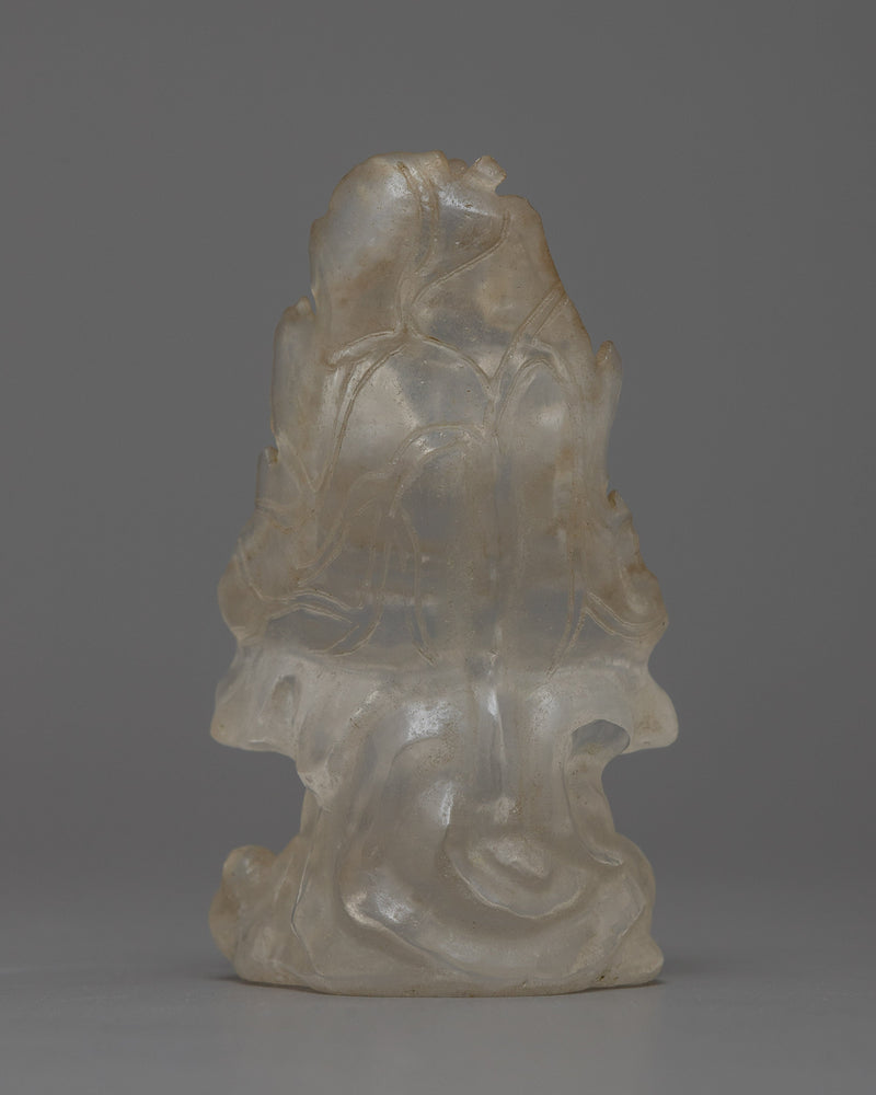 Crystal Samantabhadra Statue | Reflecting the Purity of Bodhisattva Ideals