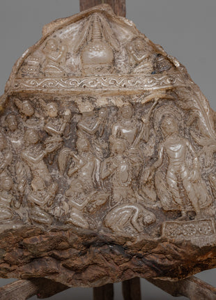 Himalayan Crystal Stone Buddha Lumbini Journey Relief Art