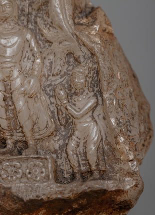 Himalayan Crystal Stone Buddha Lumbini Journey Relief Art