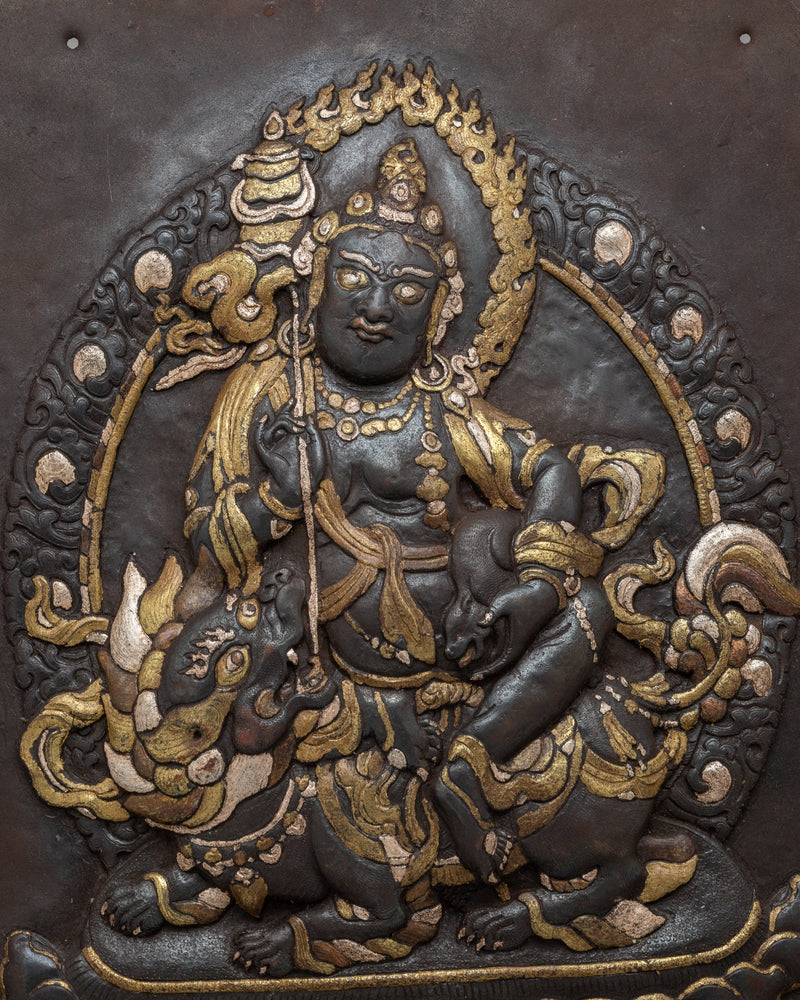 Metal Wall Hanging of Namtoshe | Tibetan Buddhist Prosperity Art