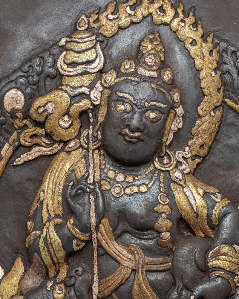 Metal Wall Hanging of Namtoshe | Tibetan Buddhist Prosperity Art